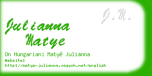 julianna matye business card