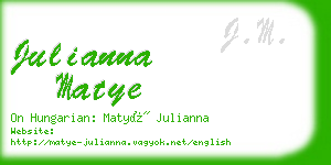 julianna matye business card